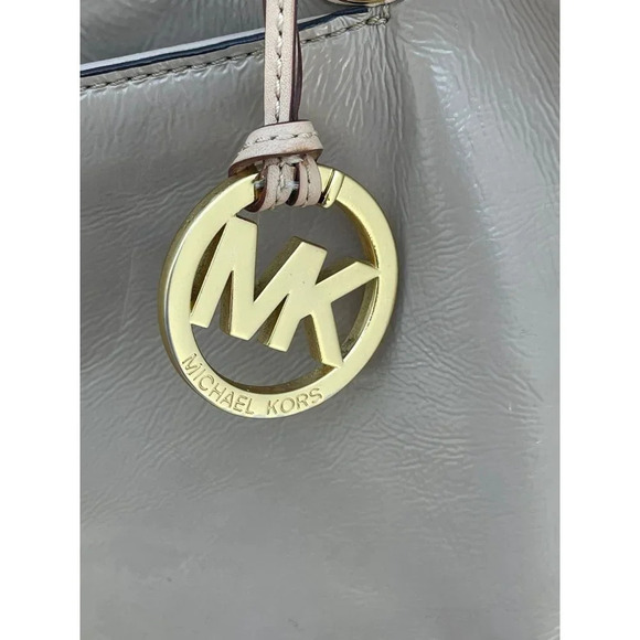 Gorgeous Michael KORS Pebbled Leather Tote Shoulder Bag Tan Brown M 22"x14" - Picture 4 of 15